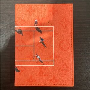 Louis Vuitton Orange Tennis Court Passport Holder